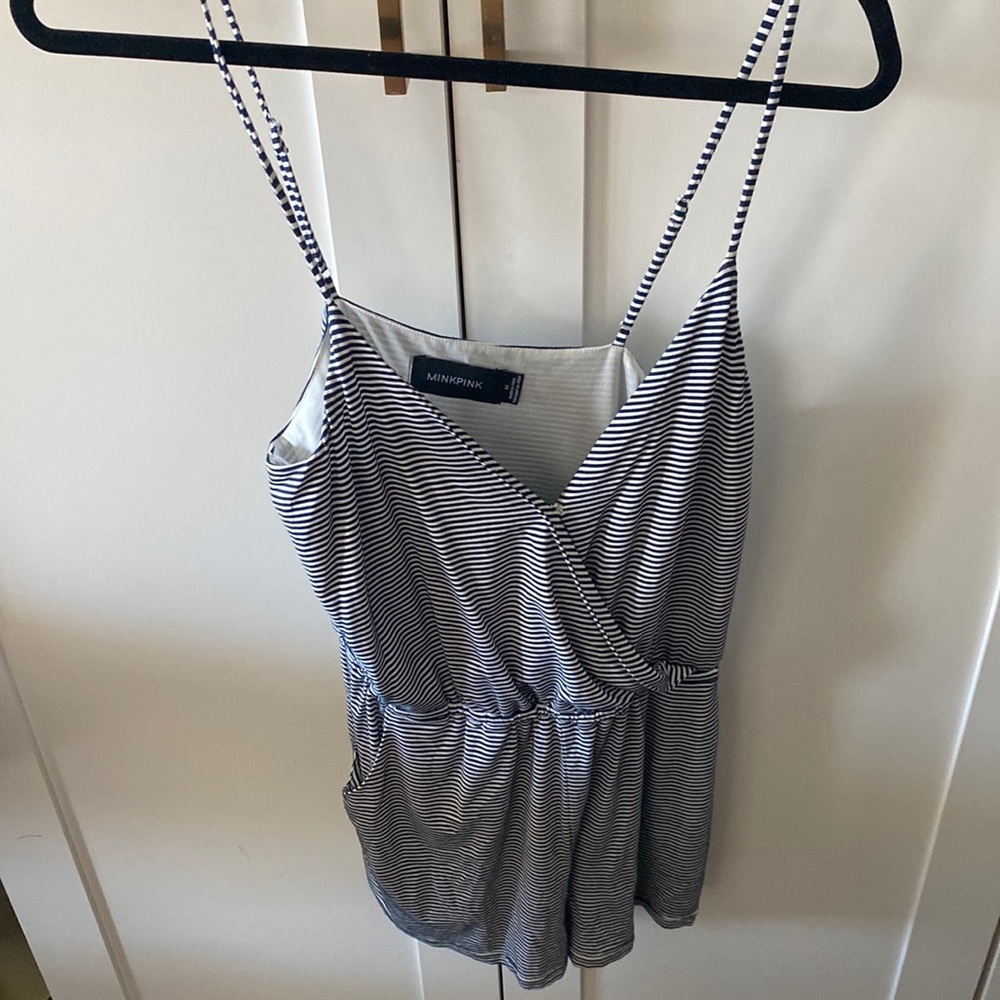 MinkPink striped romper